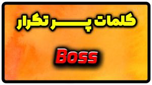 معنی boss | جمله با boss