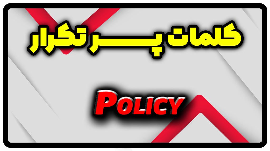 معنی policy | جمله با policy