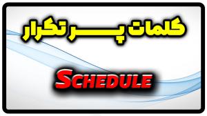 معنی schedule | جمله با schedule