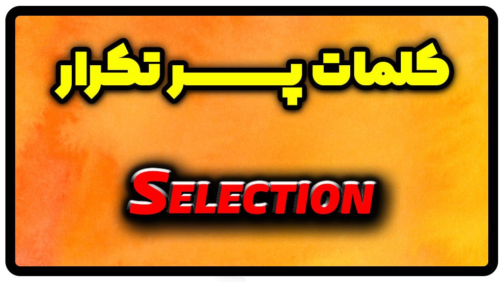 معنی selection | جمله با selection