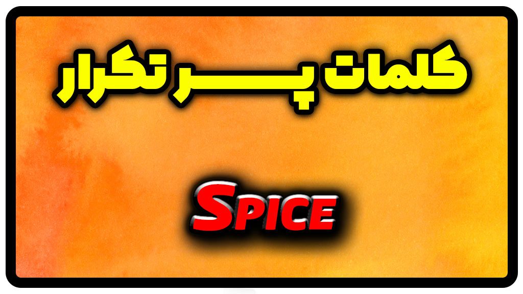 معنی spice | جمله با spice