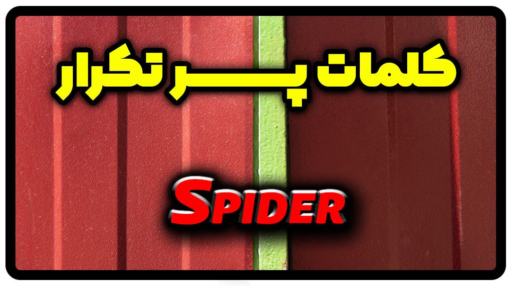 معنی spider | جمله با spider