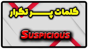 معنی suspicious | جمله با suspicious