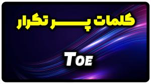 معنی toe | جمله با toe